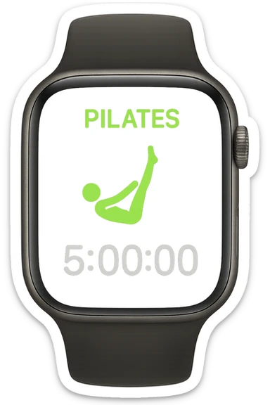 smartwatch con modalità attiva di pilates che segna 5 ore di pilates, REALISTICA 4K sticker