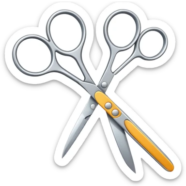 two scissors scissoring sticker
