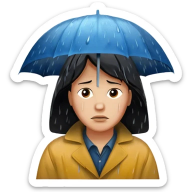 Icon for Drama Movies: A vintage movie poster-style design with intense emotional elements, like a lone figure in a rainstorm, a tear-streaked face, or dramatic lighting. Include subtle symbols of heartache and struggle. Bold typography, cinematic feel. Transparent background. sticker