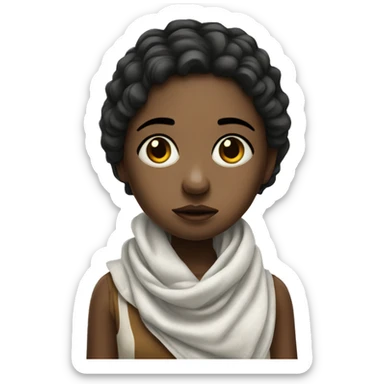 realism sick girl with a handkerchief sticker