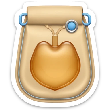 ostomy bag in beige sticker