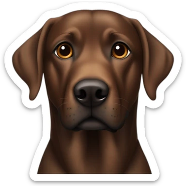 Brown labrador crossed with beauceron sticker