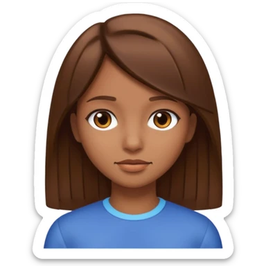 Sou uma rapariga,  morena, cabelo liso, castanho, comprido ,baixa  sticker