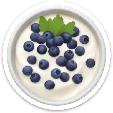 yoghurt bowl with grapes and blueberries sticker