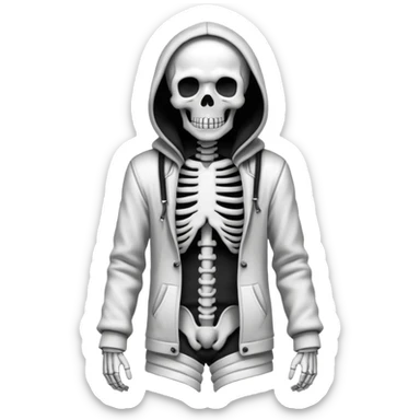 make a graffiti sticker that says STRAIGHT PSYCHO with a skeleton in a straight jacket sticker