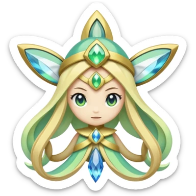 Elemental Aurorus-Jirachi-Amaura-Meloetta-Auroras-Pokémon-Fakémon-creature sticker