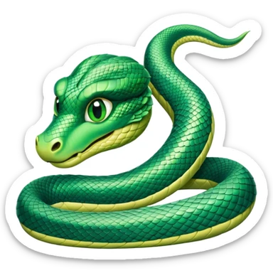 serpent green aqua sticker