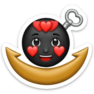 Je veux un emoji encre dans ce style là : ⚓ je veux qu’il représente l’amour sentimentale et attachant vers une personne  sticker