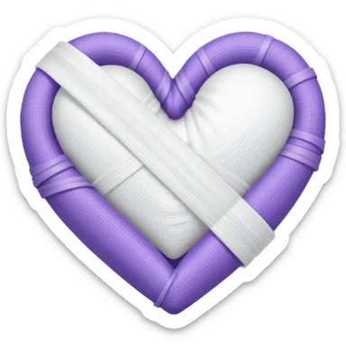 bandaged heart with subtle purple colour sticker