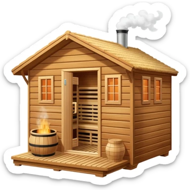 Sauna with aufguss sticker