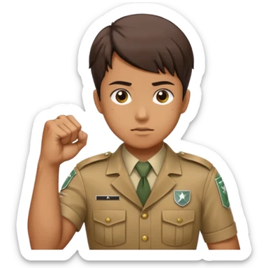 Shinzou wo sasageyo and fist on the chest sticker