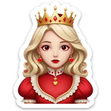 Freya Skye lose my head junior Eurovision 2022 red queen of hearts style sticker