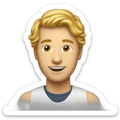 White Man chatting a woman sticker