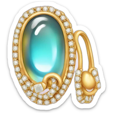 ear with lots of jewelry sticker