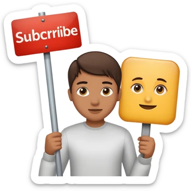 Somebody holding a sign say subscribe to Zylergaming sticker