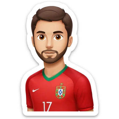 Rafa Silva, Portuguese footballer in red jersey sticker