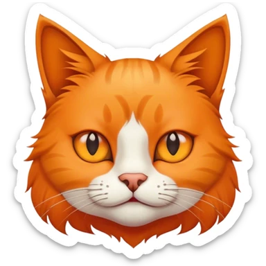 A cat with a sharp jawline  sticker
