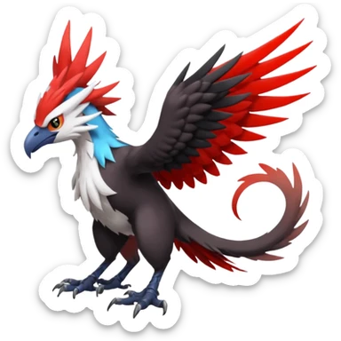 Trico-Gryphon-Braviary-Yveltal-Darkrai-Latias-Nargacuga-Silvally-fusion-creature (full body) sticker