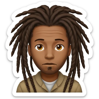 A black guy with dreads trying to keep a straight face  sticker