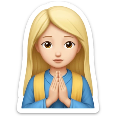Mara prays (skyrim) sticker, white background sticker
