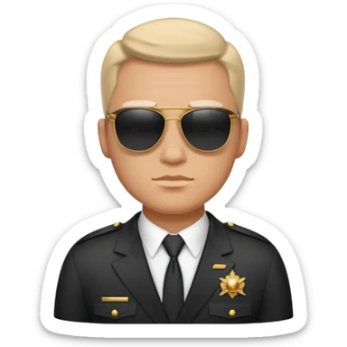 bodyguard with retro outfit sticker