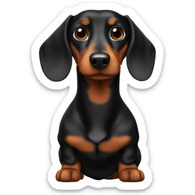 Black and brown dachshund named Buddy sticker