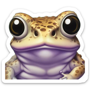 toad with psychodelic ayes sticker