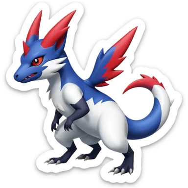 Shiny Vibrant Exotic Colorful Cool Zangoose-Salandit-Absol-fusion sticker