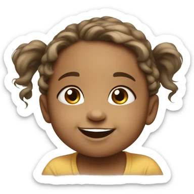 Infant girl smiling to side sticker
