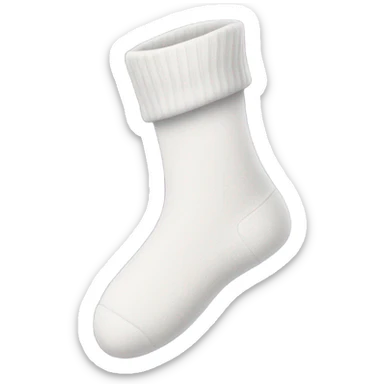 A foot wearing a sock with a face sticker