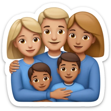 abrazar a mi papa mama he hijo sticker