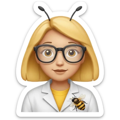 bee who's a scientist sticker