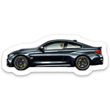 2016 bmw m4 competition with black background sticker