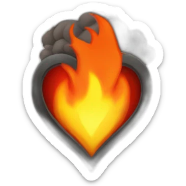 Fire in the heart in android 13 sticker
