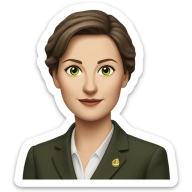 hyper realistic Annalena Berbok Minister of Foreign Affairs sticker