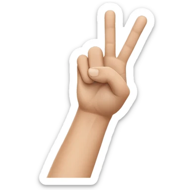 Create an emoji with the Texas Tech hand symbol. Thumb, Pointer, middle fingers up sticker