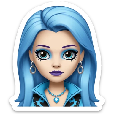 Frankie stein monster high doll man sticker