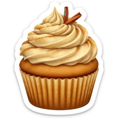 Apple pie cupcake with cinnamon dusting  sticker