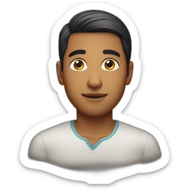 A young Indian man with a clean haircut  sticker