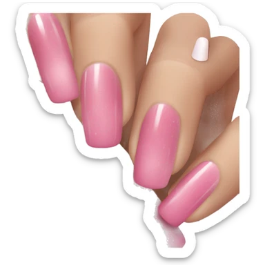 pink gel nails sticker