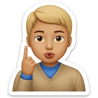 un banco y una persona haciendo gesto de silencio sticker