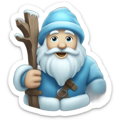 cool Father Frost Rock sign sticker