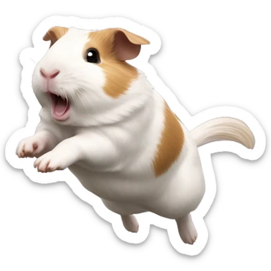 Guineapig jumping sticker