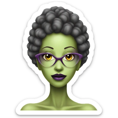 female diva alien high vibrational sticker