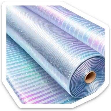 roll of fabric with sparkles and digital pattern, smart fabric, high-tech textile roll sticker