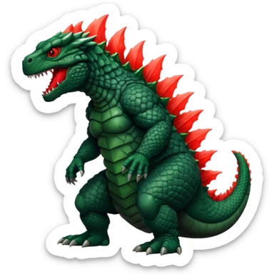 Godzilla with red atomic breath  sticker