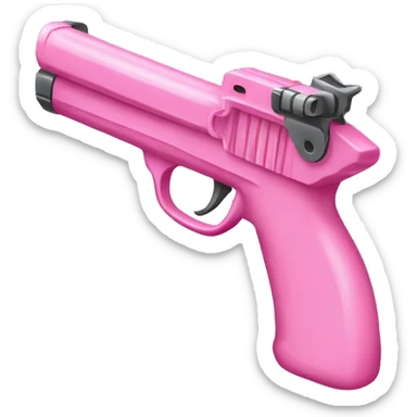 pink gun with a bow sticker