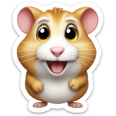 Very mad hamster sticker