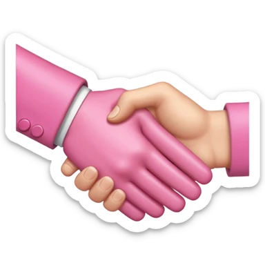 pink handshake sticker