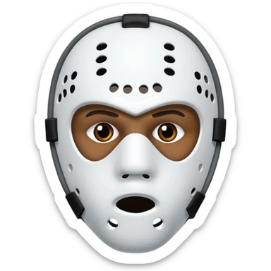 Masque de hockey de kanye west avec deux trous au dessus de la place de vision, et 6 trous en dessous de la place du nez sticker